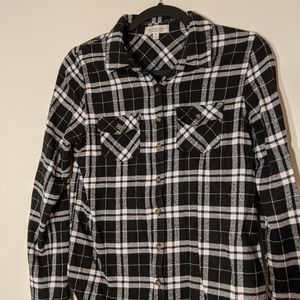 Active USA Black and White Flannel